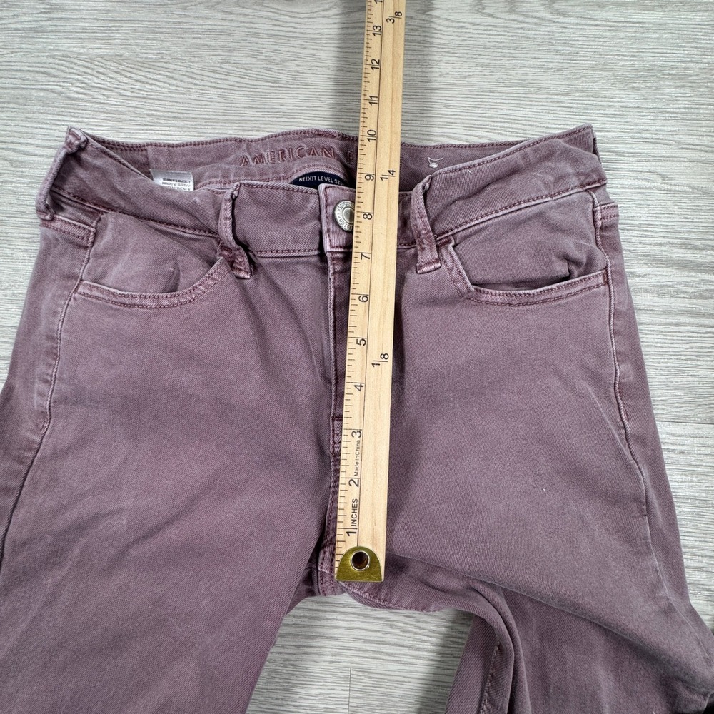 American Eagle Women's Jeggings Purple Size 8 Regular Stretch Denim Skinny Jeans - Picture 5 of 8